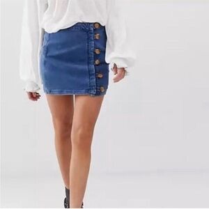 Free People Little Daisies Mini Skirt